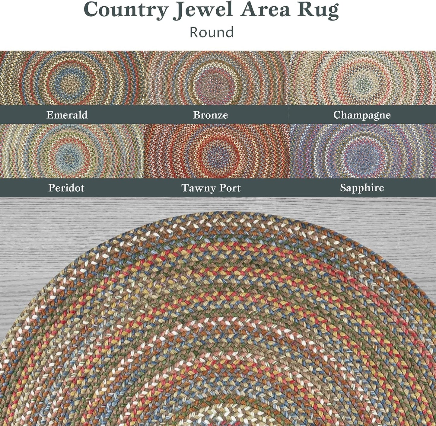 RRI Home Decor Chelsea Alfombra de área, 6 pies, color bronce