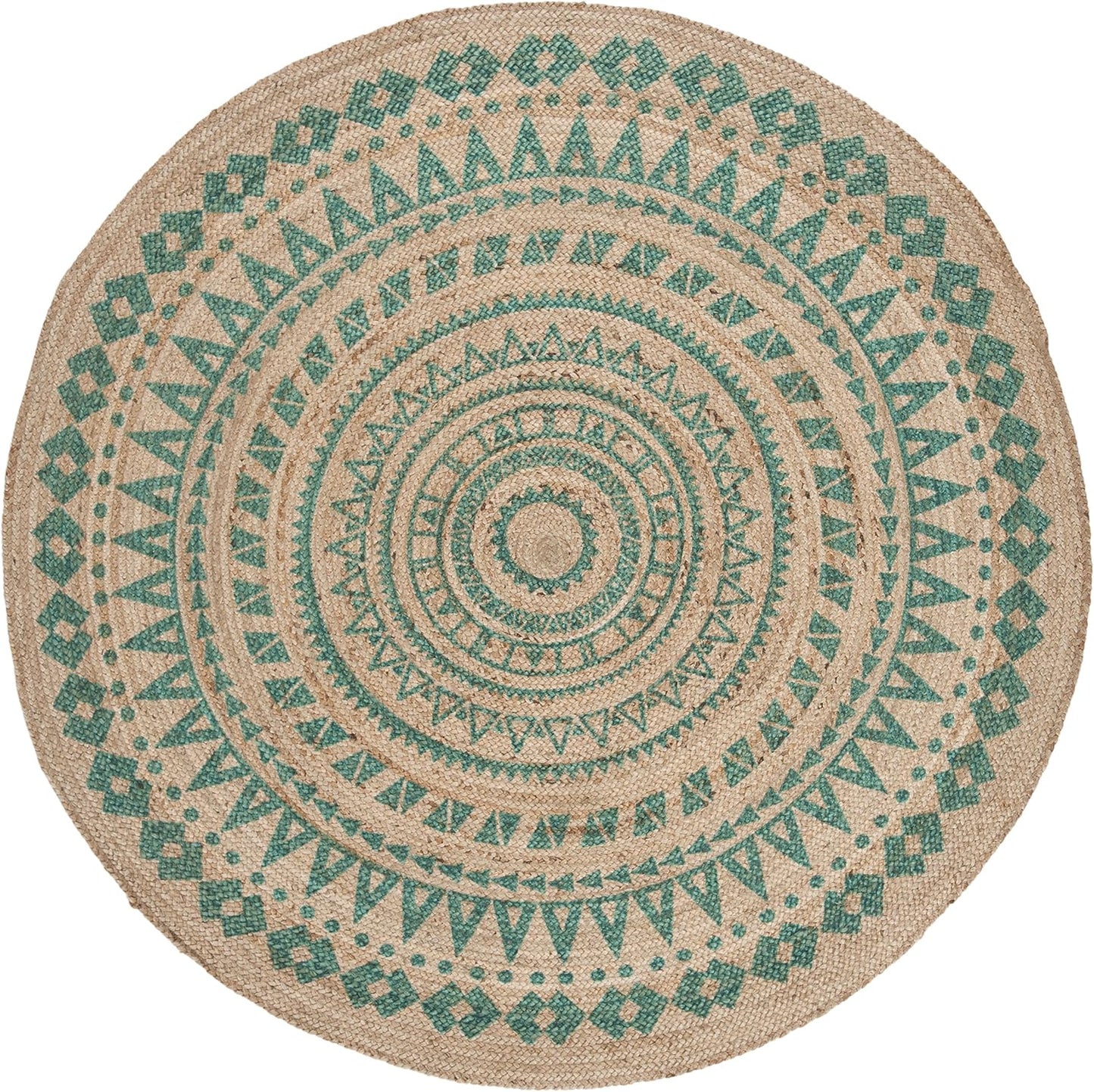 Natural Fiber Round Collection NF802E Alfombra redonda de yute trenzada con
