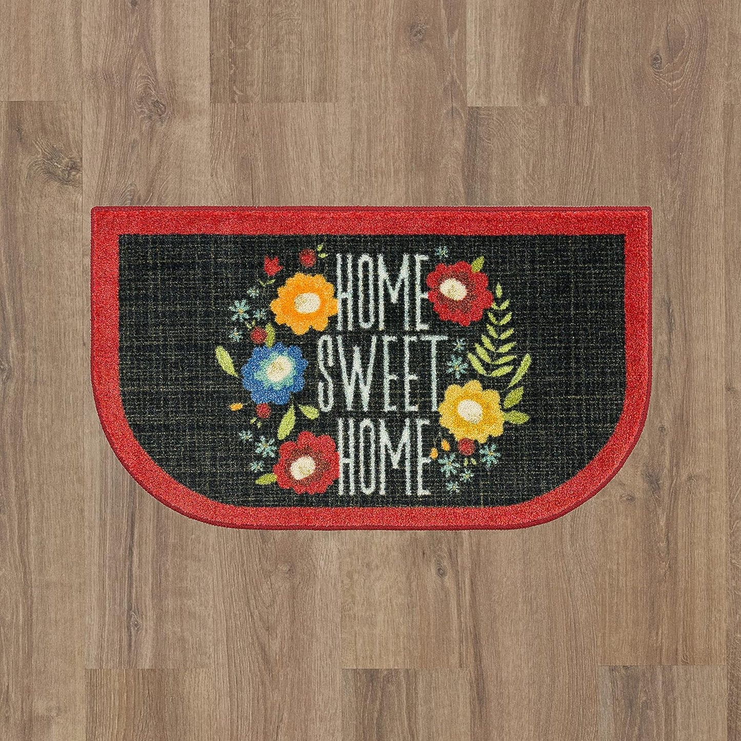 Tapete de cocina, Sweet Flowers Negro (1'6" x 2'6" Slice)