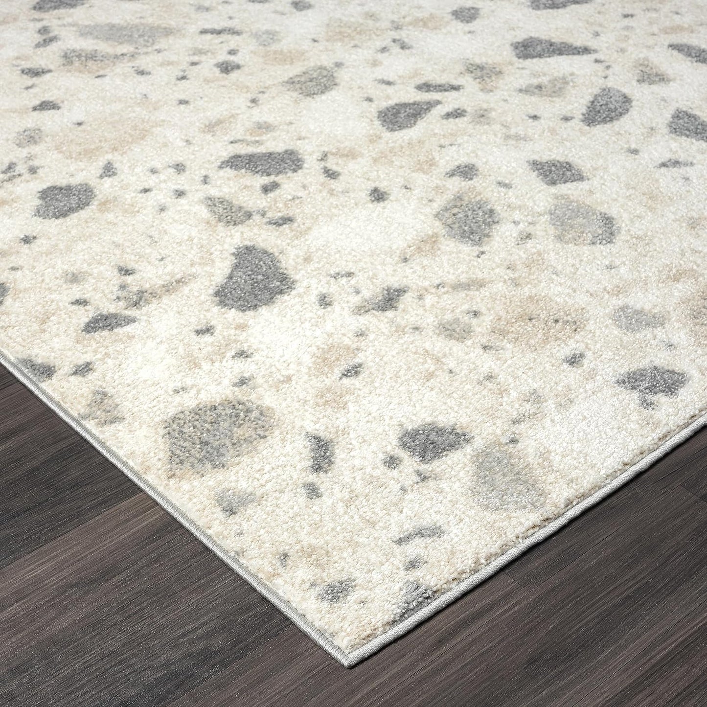 Nuevo Collection Alfombra de área, diseño moderno de terazzo de puntos