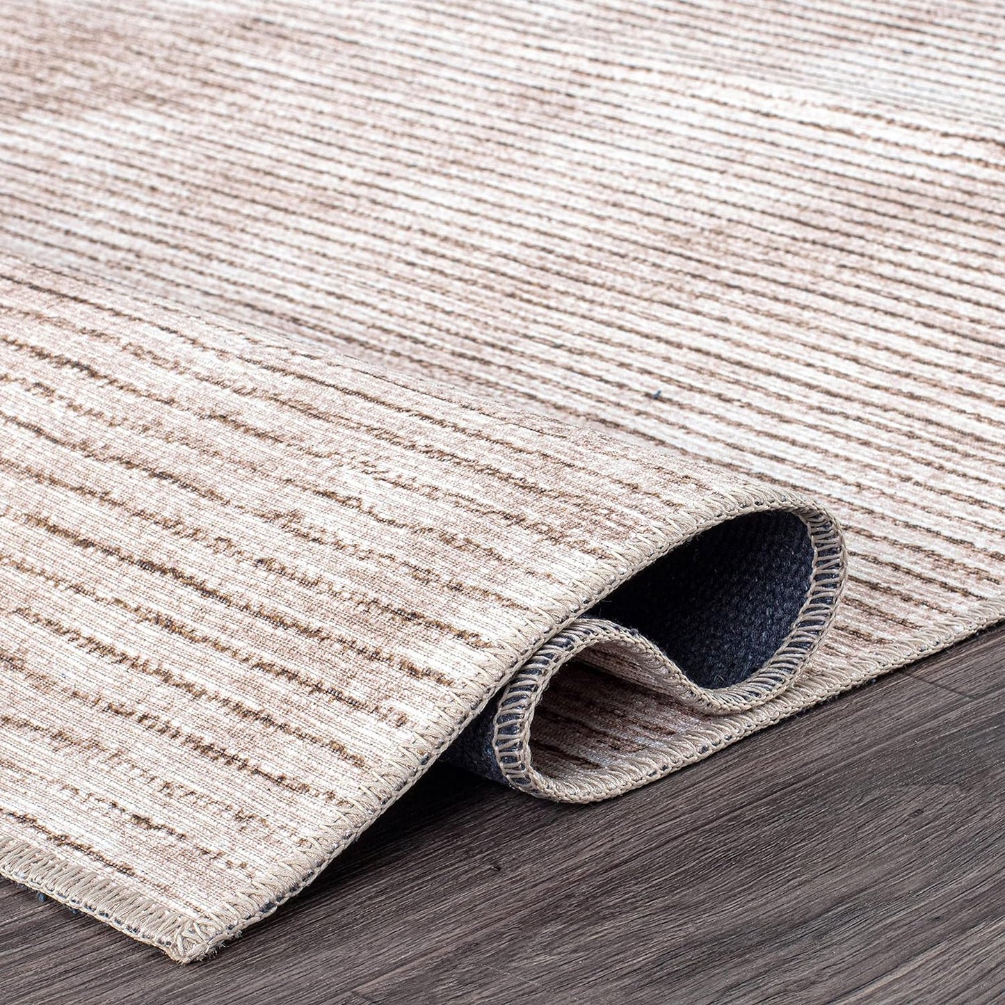 Rugshop Alfombra de pasillo contemporánea a rayas envejecidas resistente a las