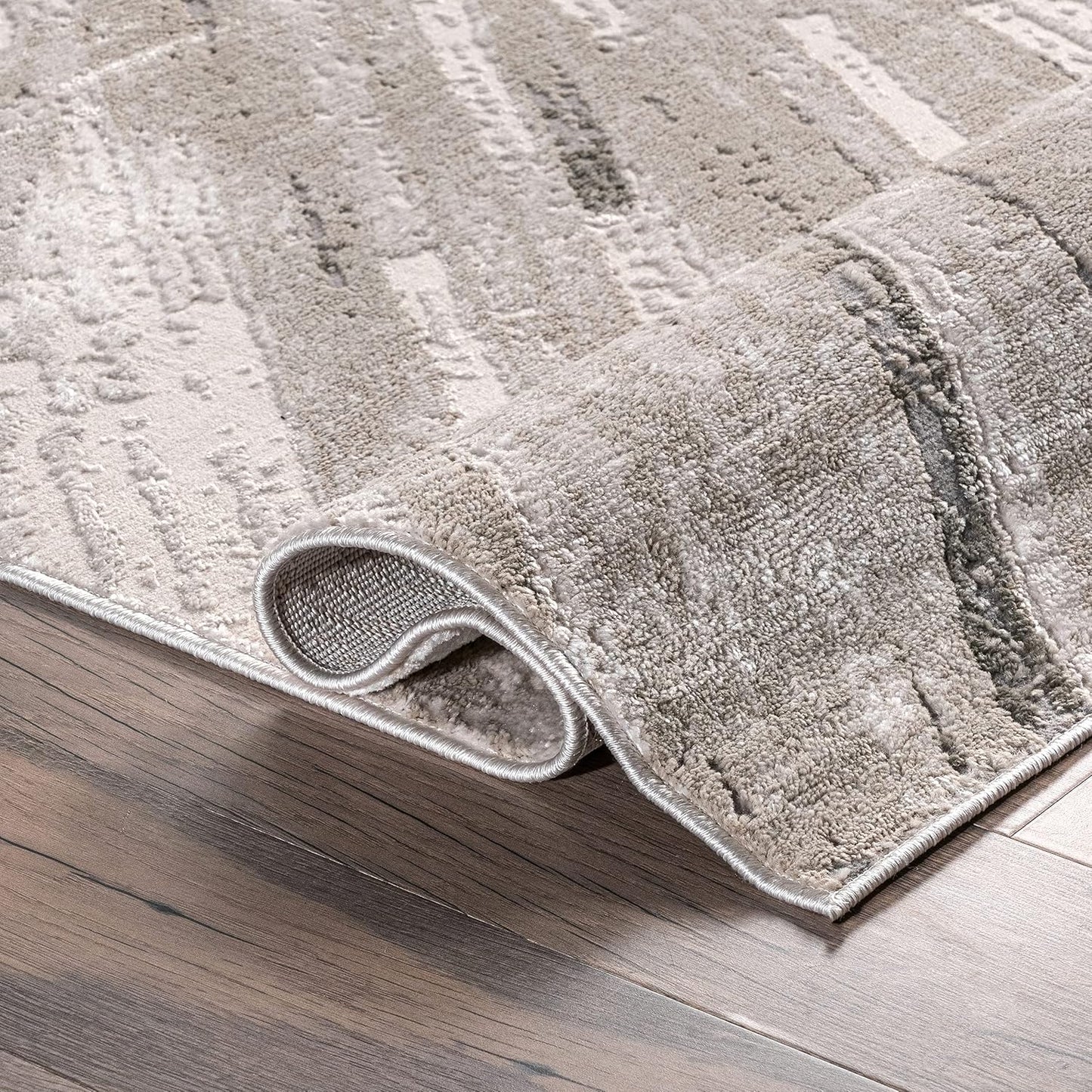 Amaya Alfombra abstracta, 8x10, beige