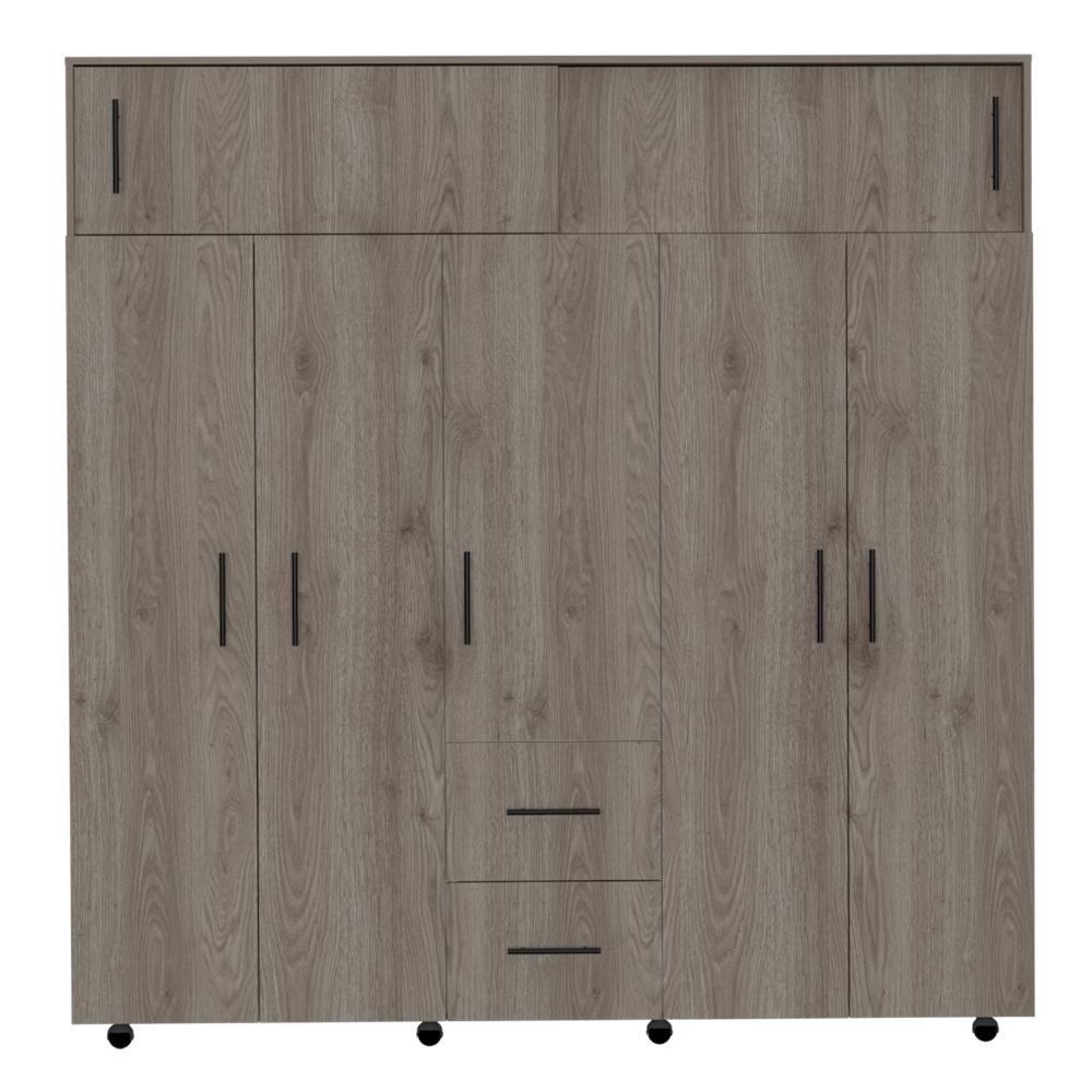 Closet Alana, Humo y Blanco, con Gran Capacidad de Almacenamiento