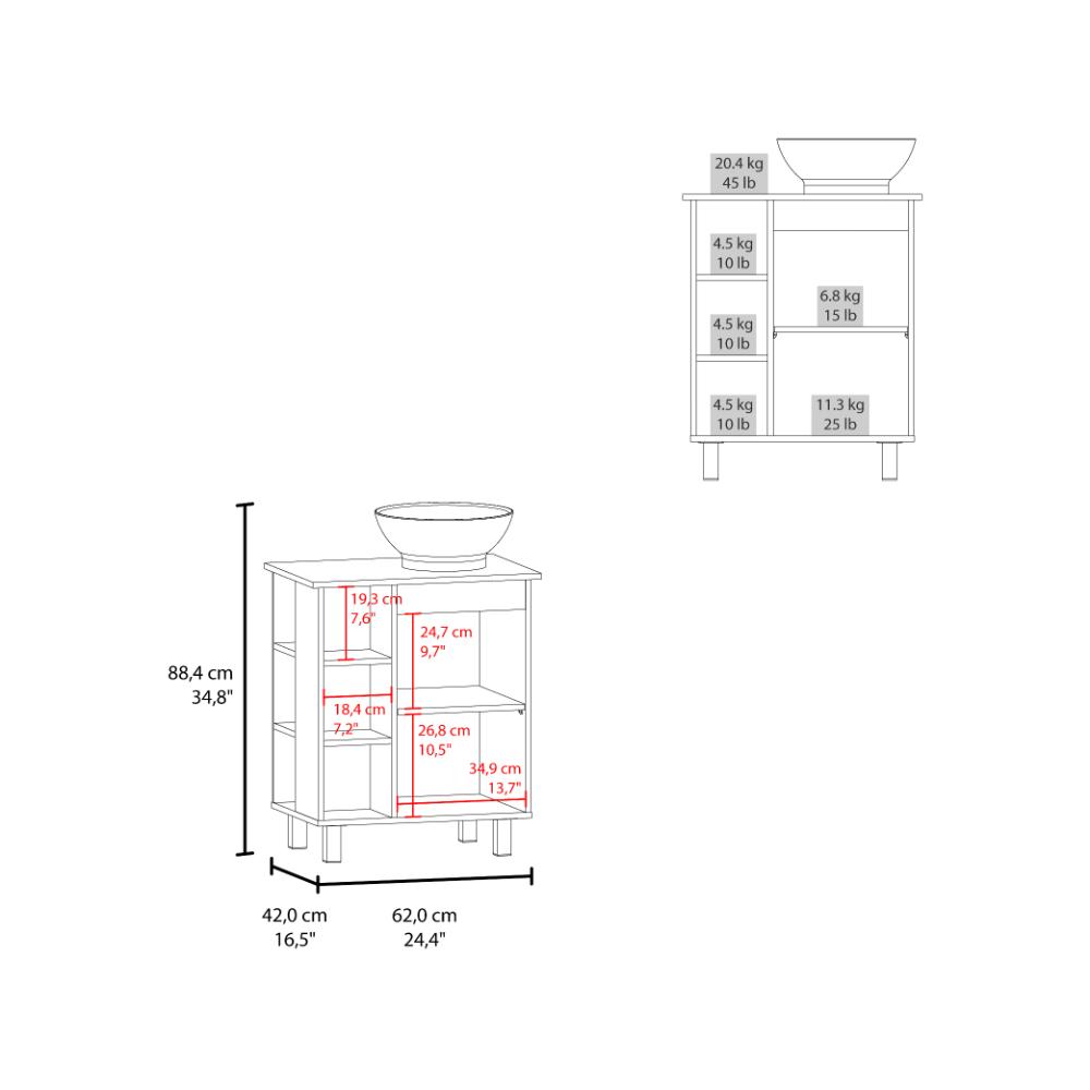 Mueble Para Lavamanos Alegra, Wengue, Incluye Lavamanos Vessel Sabina ZF