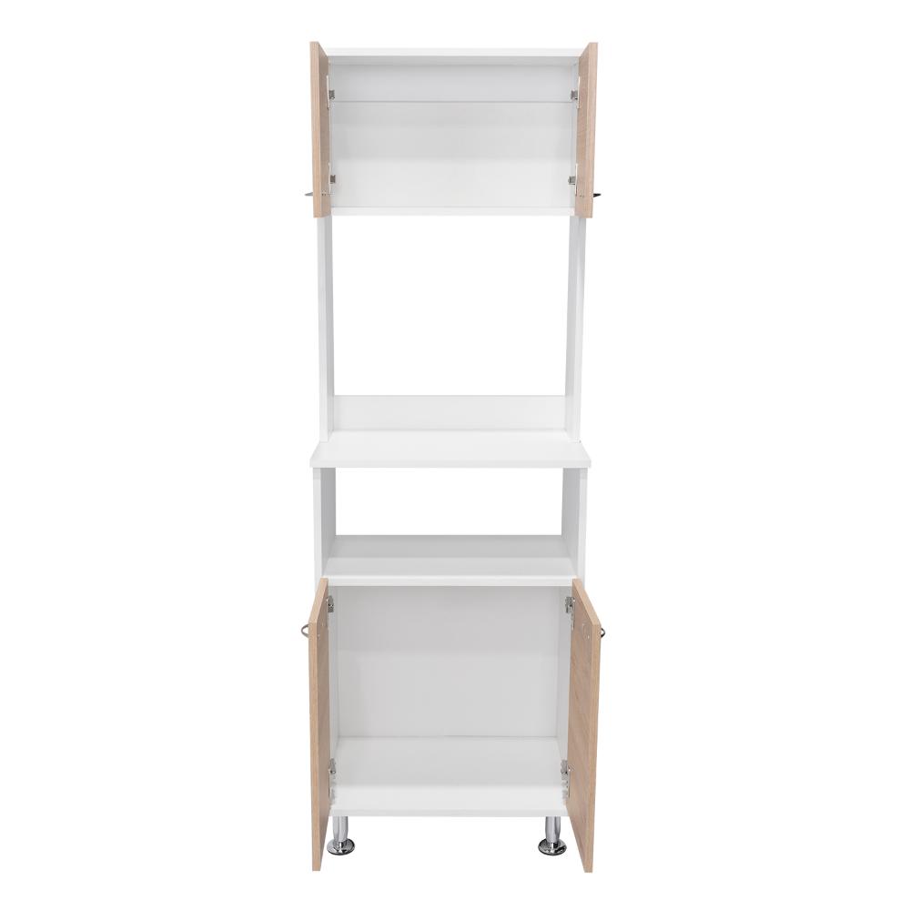 Alacena Fenix, Blanco Duqueza y Beige, con Gran Capacidad de Almacenamiento