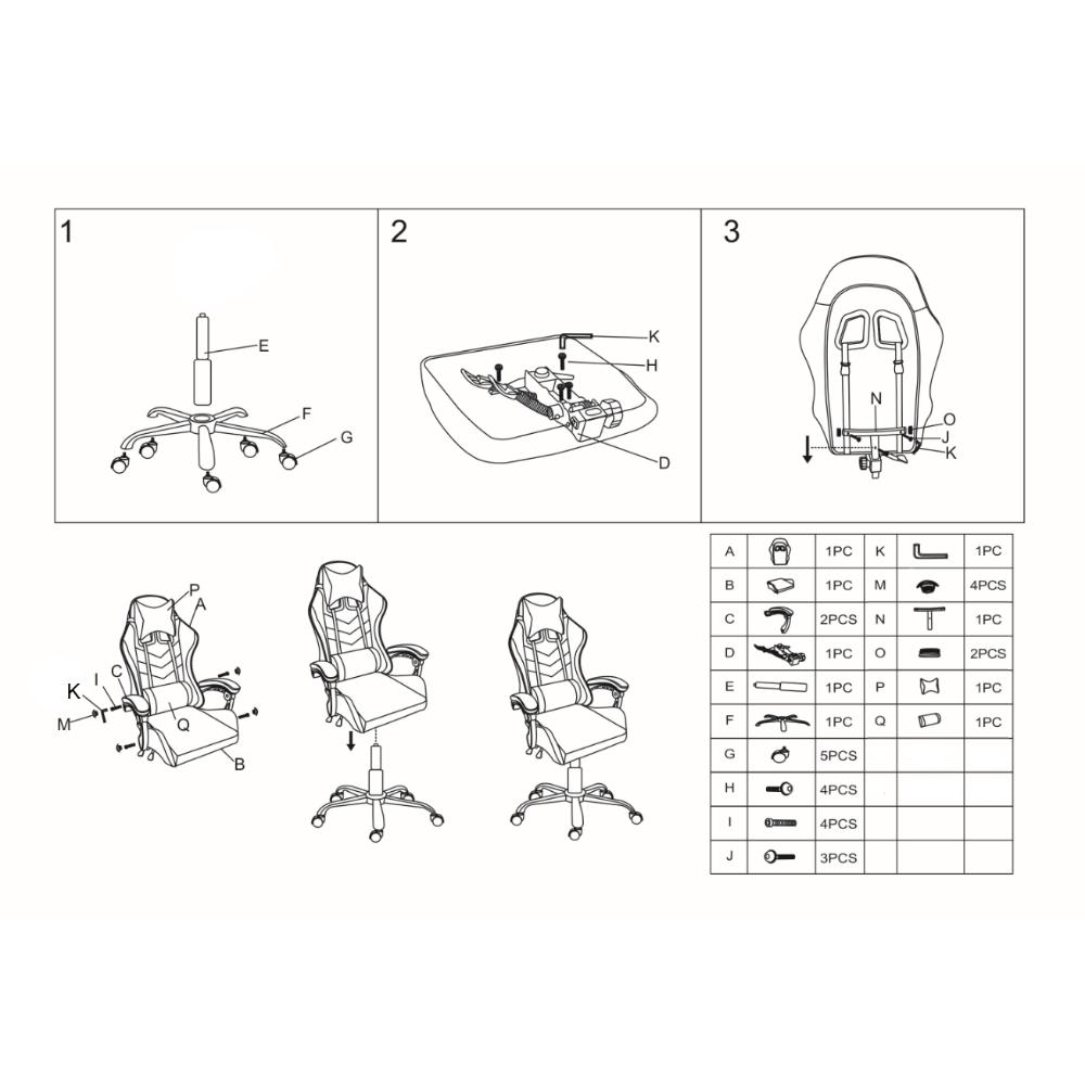 Combo Gamer Mitte, incluye Escritorio y Silla Gamer