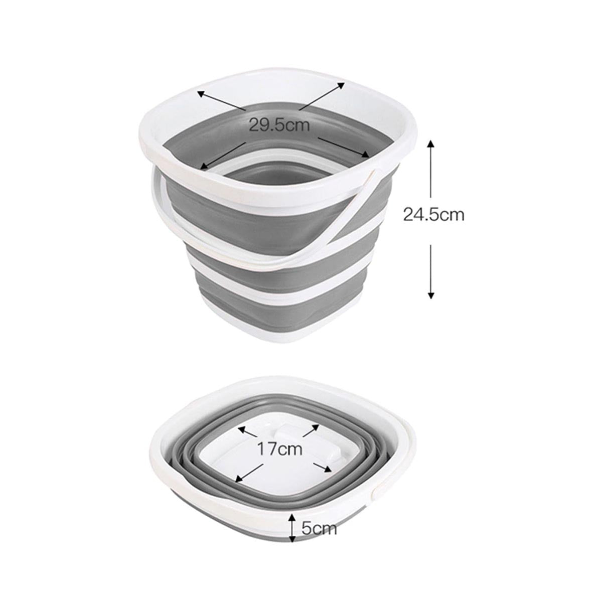 Balde Plegable Silicona Multiusos Cubeta Contenedor Retráctil L221-076