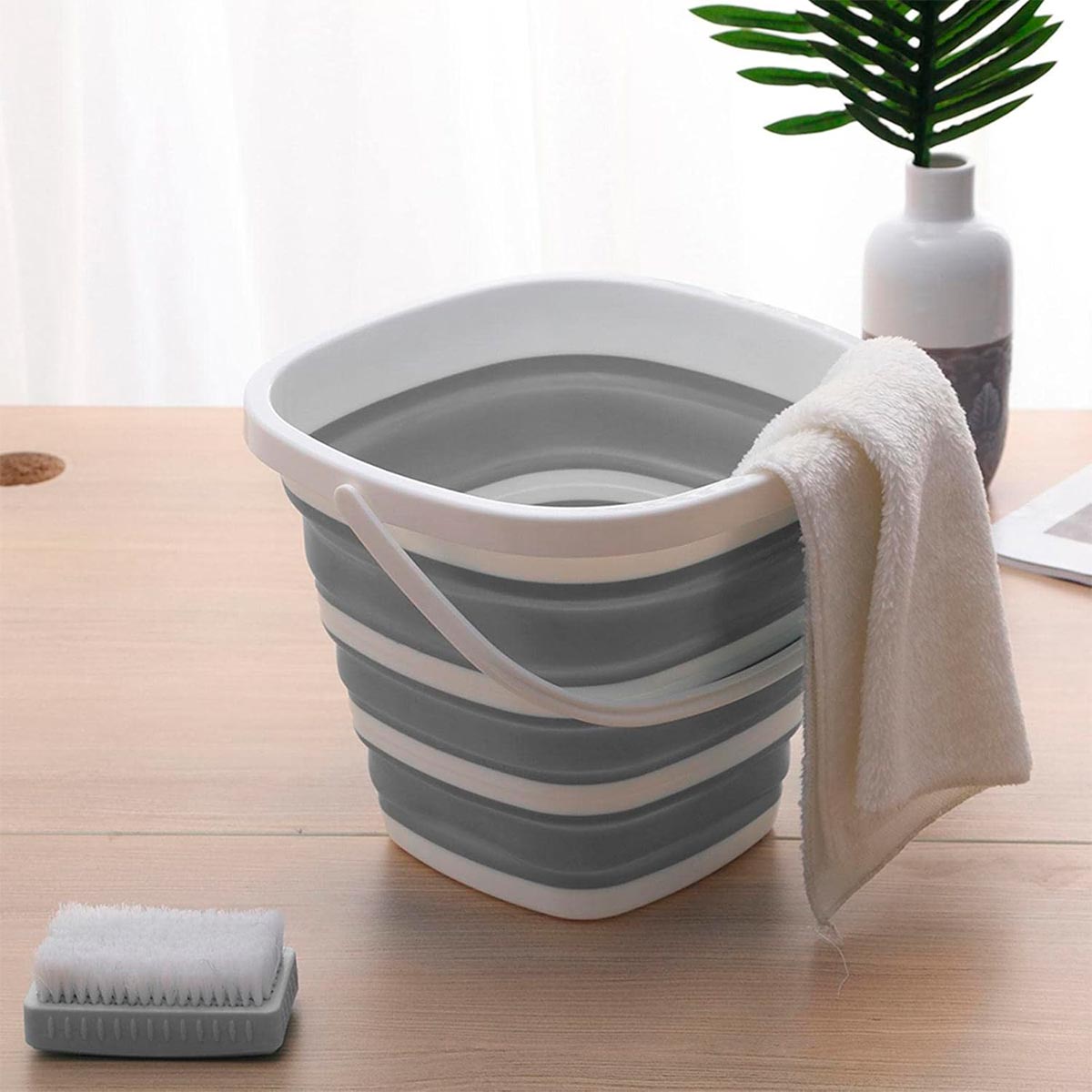 Balde Plegable Silicona Multiusos Cubeta Contenedor Retráctil L221-076