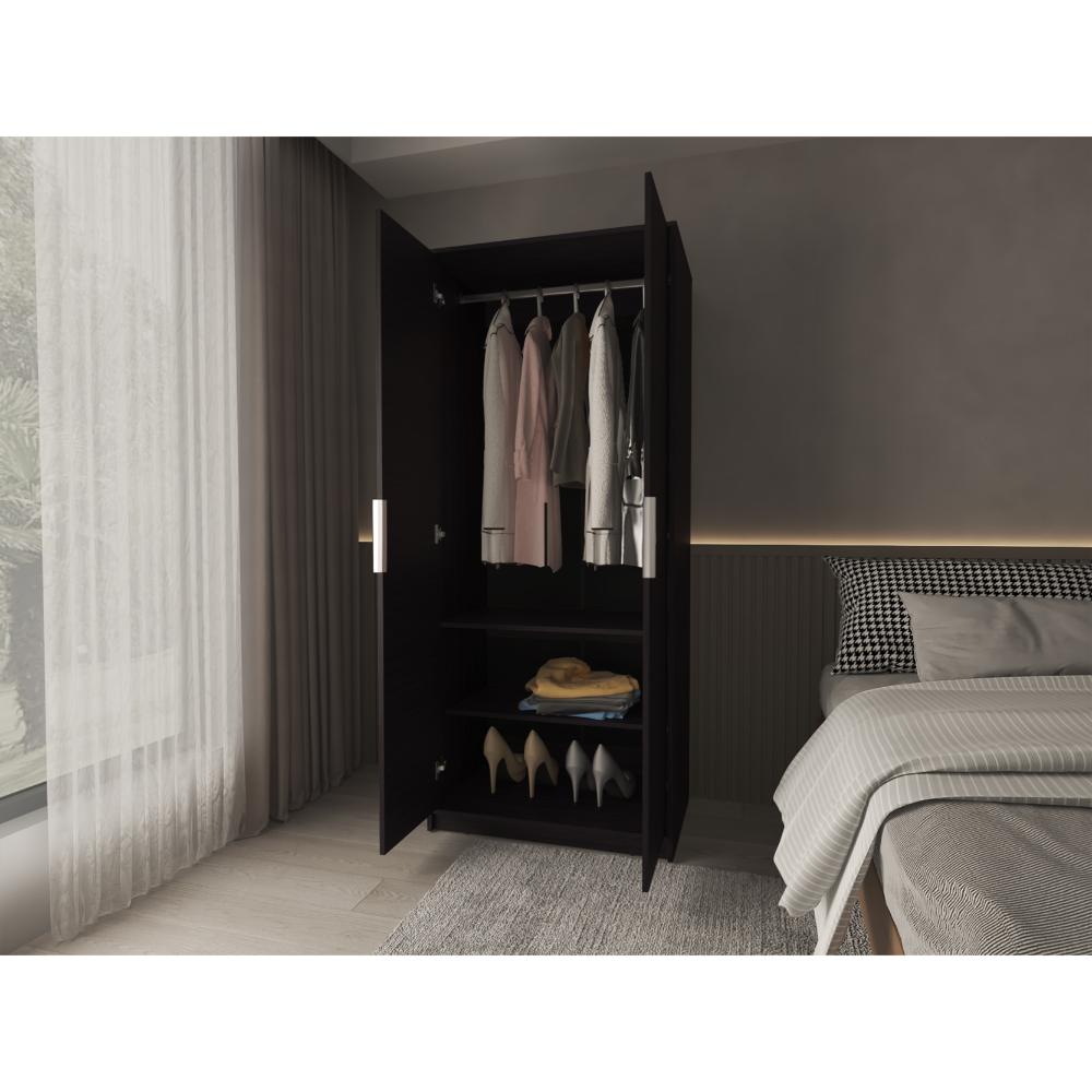Closet Wend II, Wengue, con dos puertas abatibles y dos entrepaños ZF