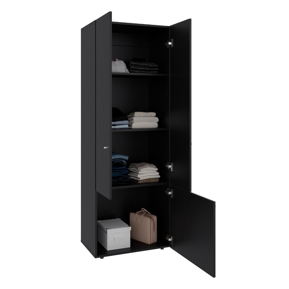Closet Beico II, Wengue, con tres Puertas Abatibles y tres entrepaños