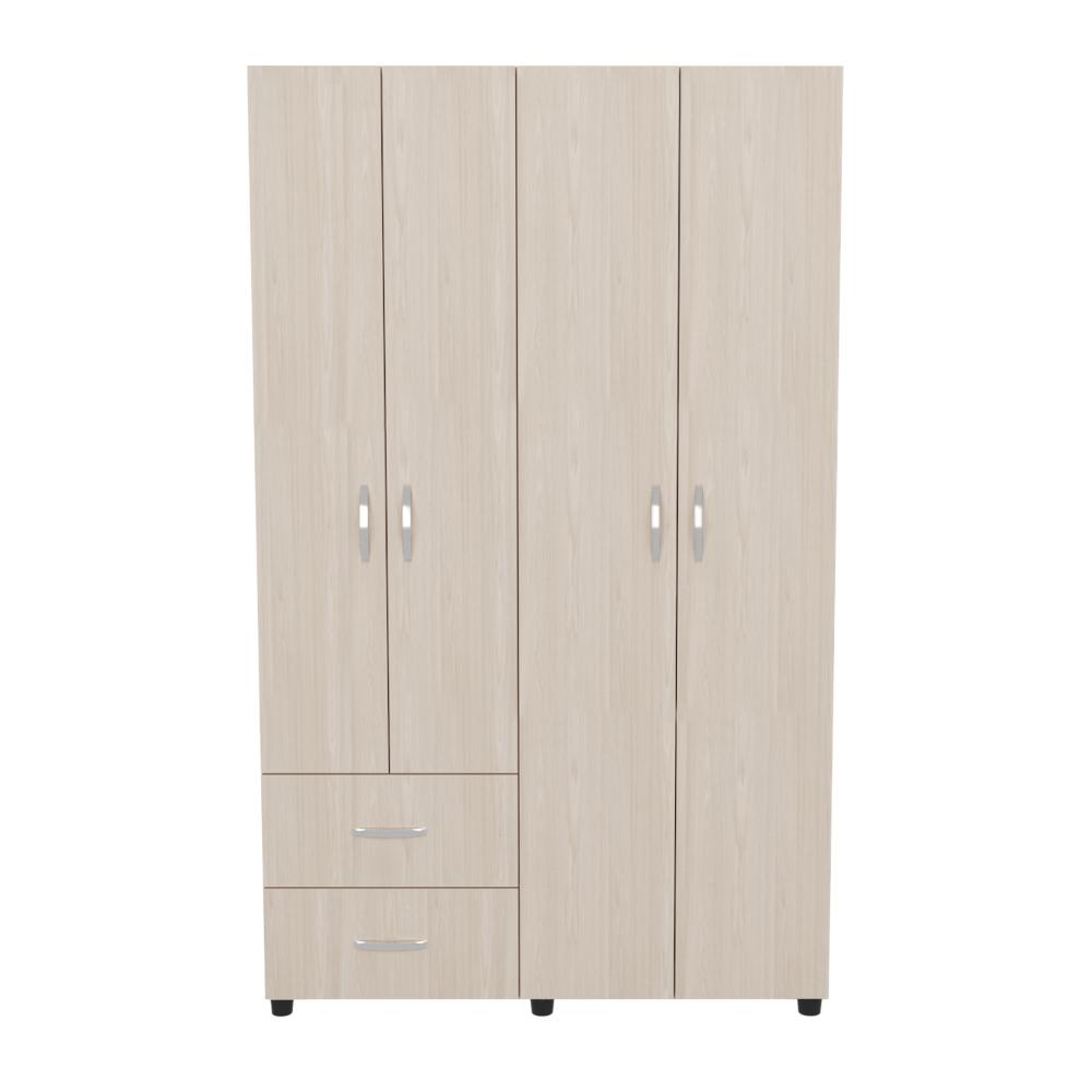 Closet Barin 120, Nevado y Blanco, con cajones de gran capacidad para su almacenamiento