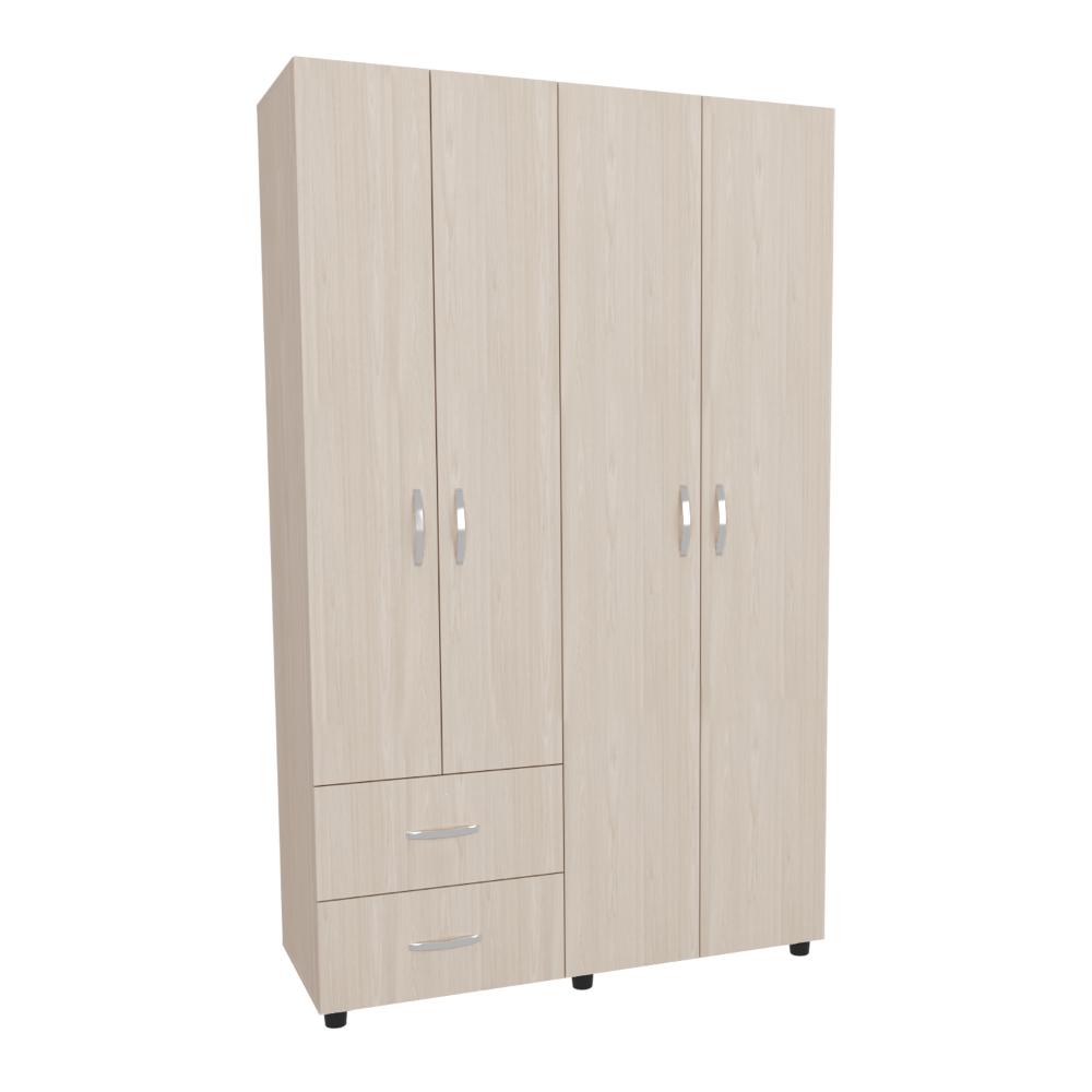 Closet Barin 120, Nevado y Blanco, con cajones de gran capacidad para su almacenamiento