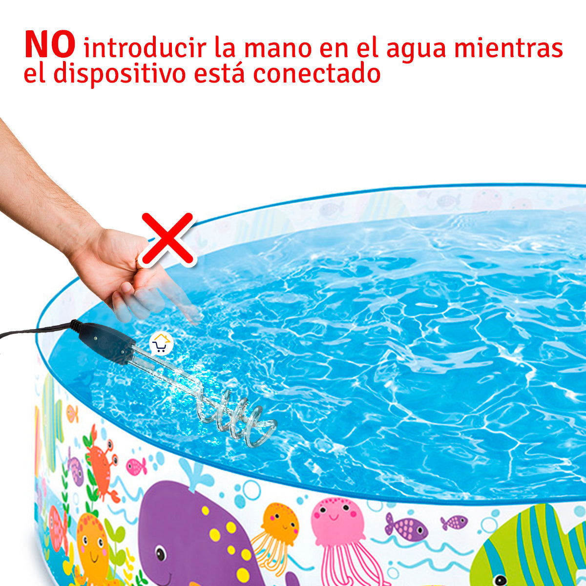 Calentador de Agua Grande 1000W Resistencia Eléctrica Electrodo Inmersión HJ119G