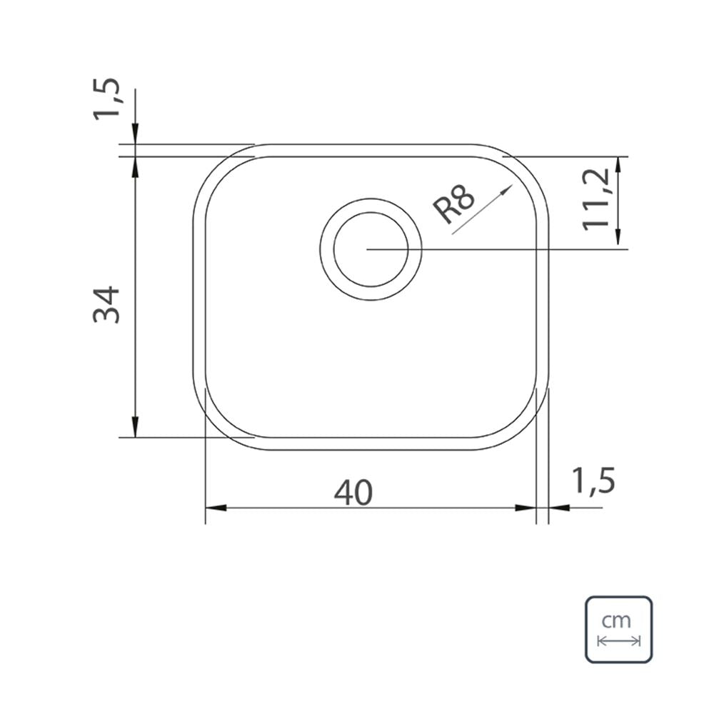 Cubeta Laviana 40 BL Satinado