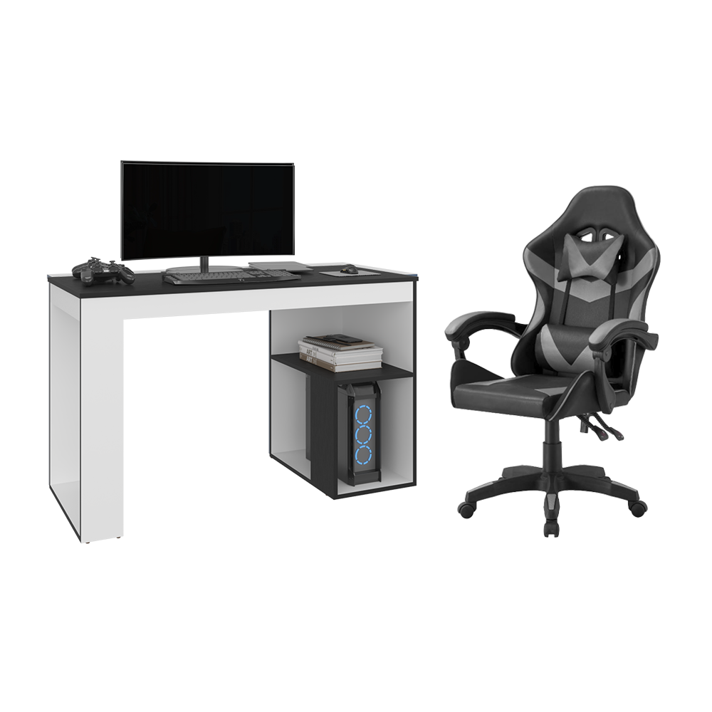 Combo Gamer Queen, incluye Escritorio y Silla Gamer