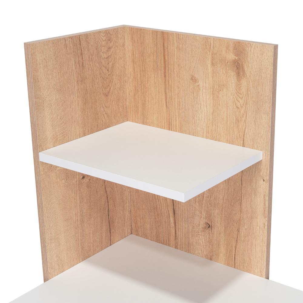 Escritorio ¡Wow!, Café Claro y Blanco, con Entrepaños y Amplia Superficie De Trabajo ZF