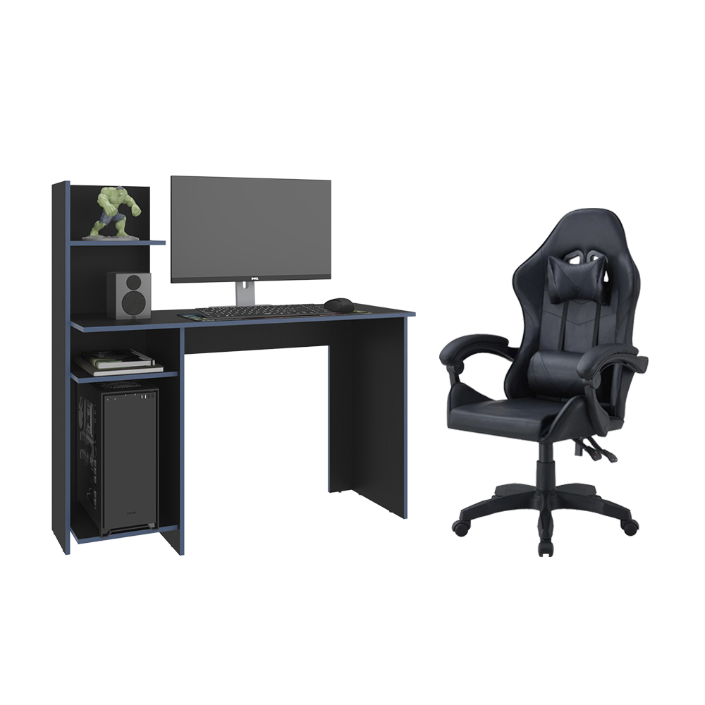 Combo Gamer Roni, incluye Escritorio y Silla Gamer