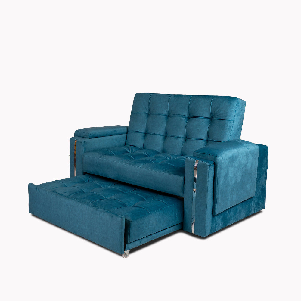 Sofá Cama 2 Puestos Azul Cordoba