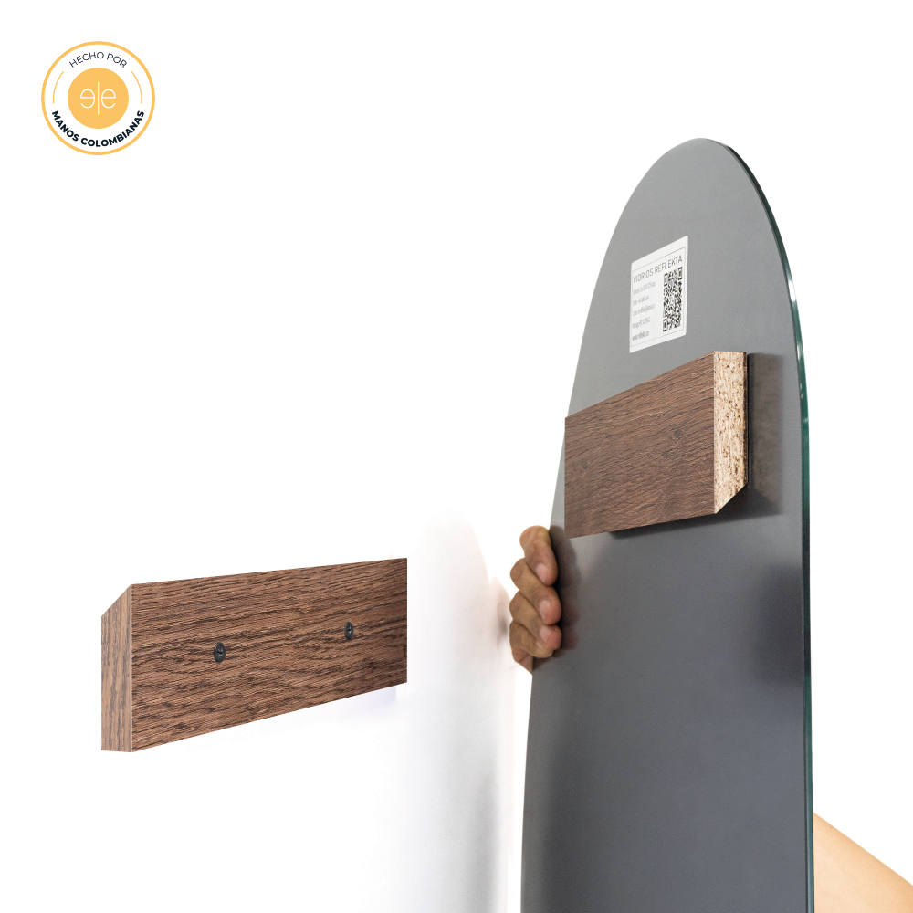 Espejo Rectangular Bolonia, Gris, Diseño Moderno