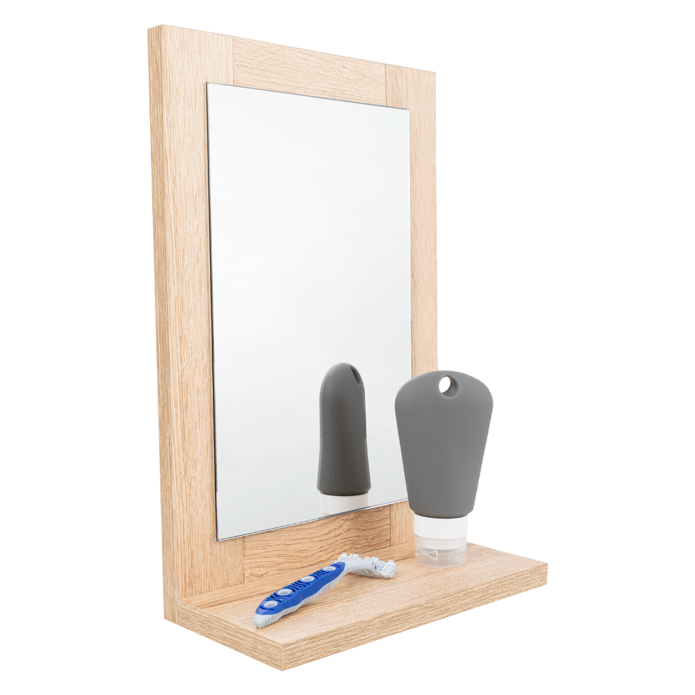 Espejo Rectangular Shaver, Gris, Diseño Moderno