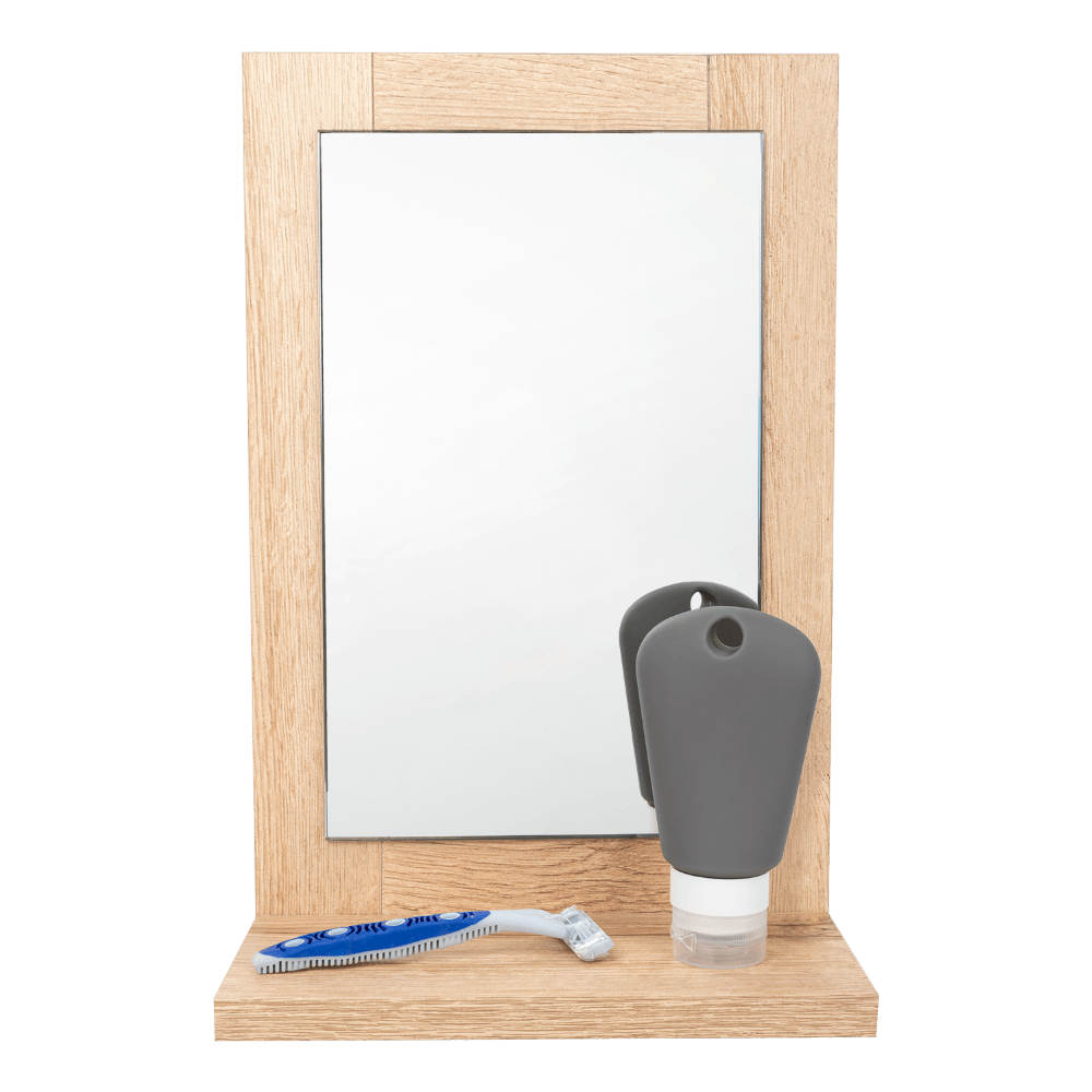 Espejo Rectangular Shaver, Gris, Diseño Moderno