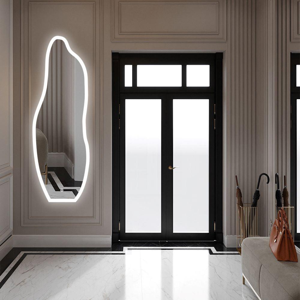 Espejo Dena, Moderno y Biselado Con Luz Led