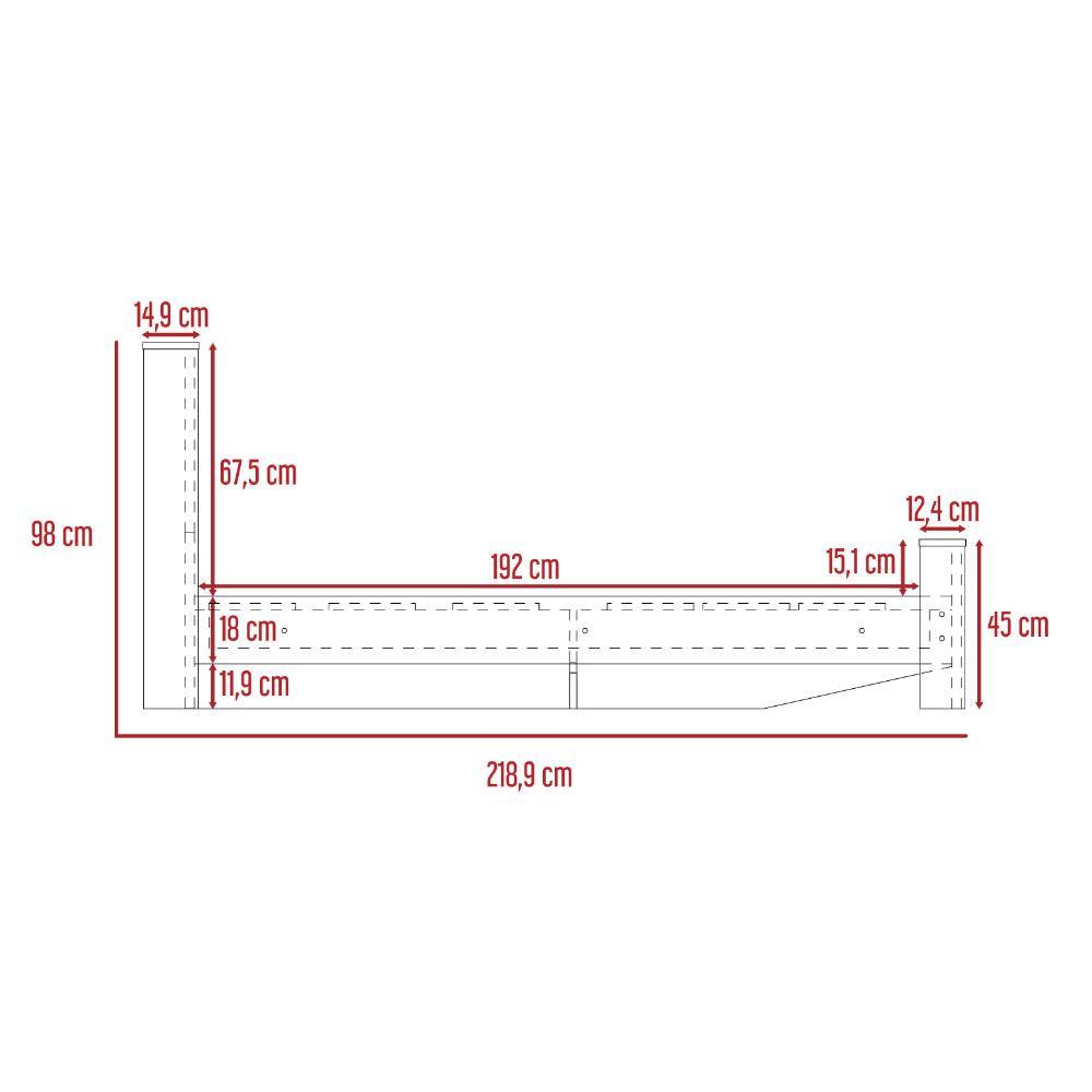 Combo Para Habitación Cheap, Incluye Base Cama - Colchón - dos Mesas de Noche y Espejo