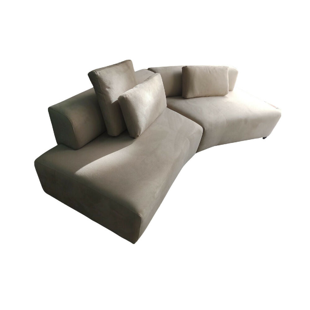 Sofá Vitoria puestos Beige tela anti fluidos 300x100x70