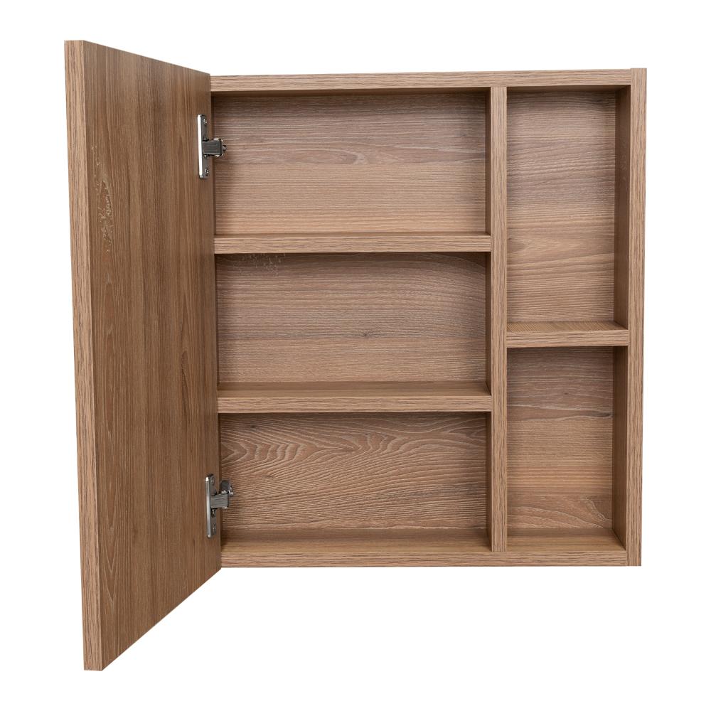 Gabinete de Baño Labell, Miel, con Puerta Espejo y Entrepaños ZF