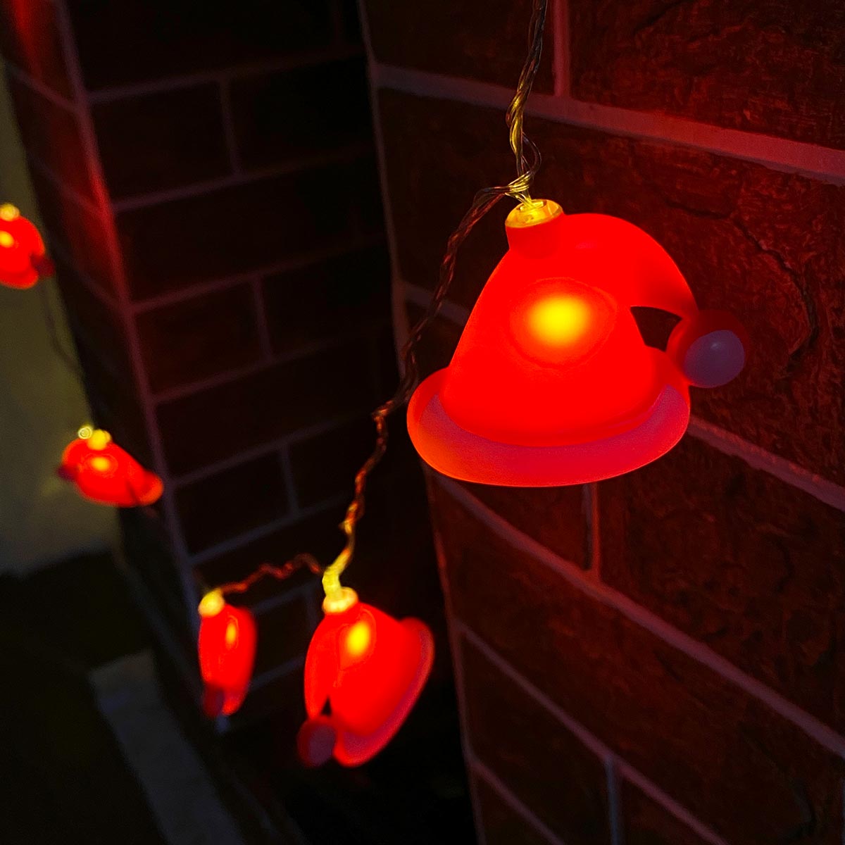 Guirnalda Luces Navidad Gorro Navideño 2 Metros S4046