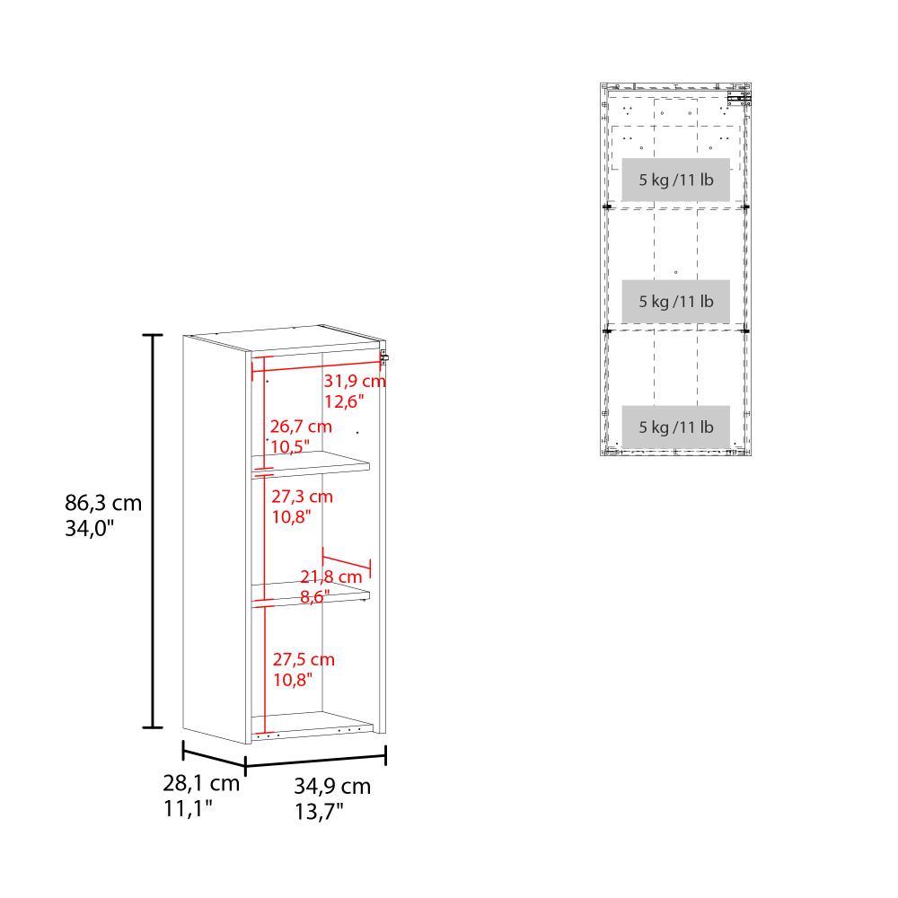 Mesa Para Planchar Plegable a la Pared Vesper, Blanco, con Amplia Superficie Baja Para Almacenamiento ZF
