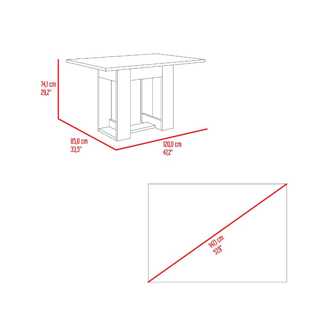 Comedor Volder, Chocolate, con Amplia Superficie, No incluye sillas