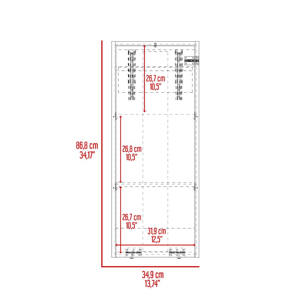 Mesa Para Planchar Plegable a la Pared Vesper, Blanco, con Amplia Superficie Baja Para Almacenamiento
