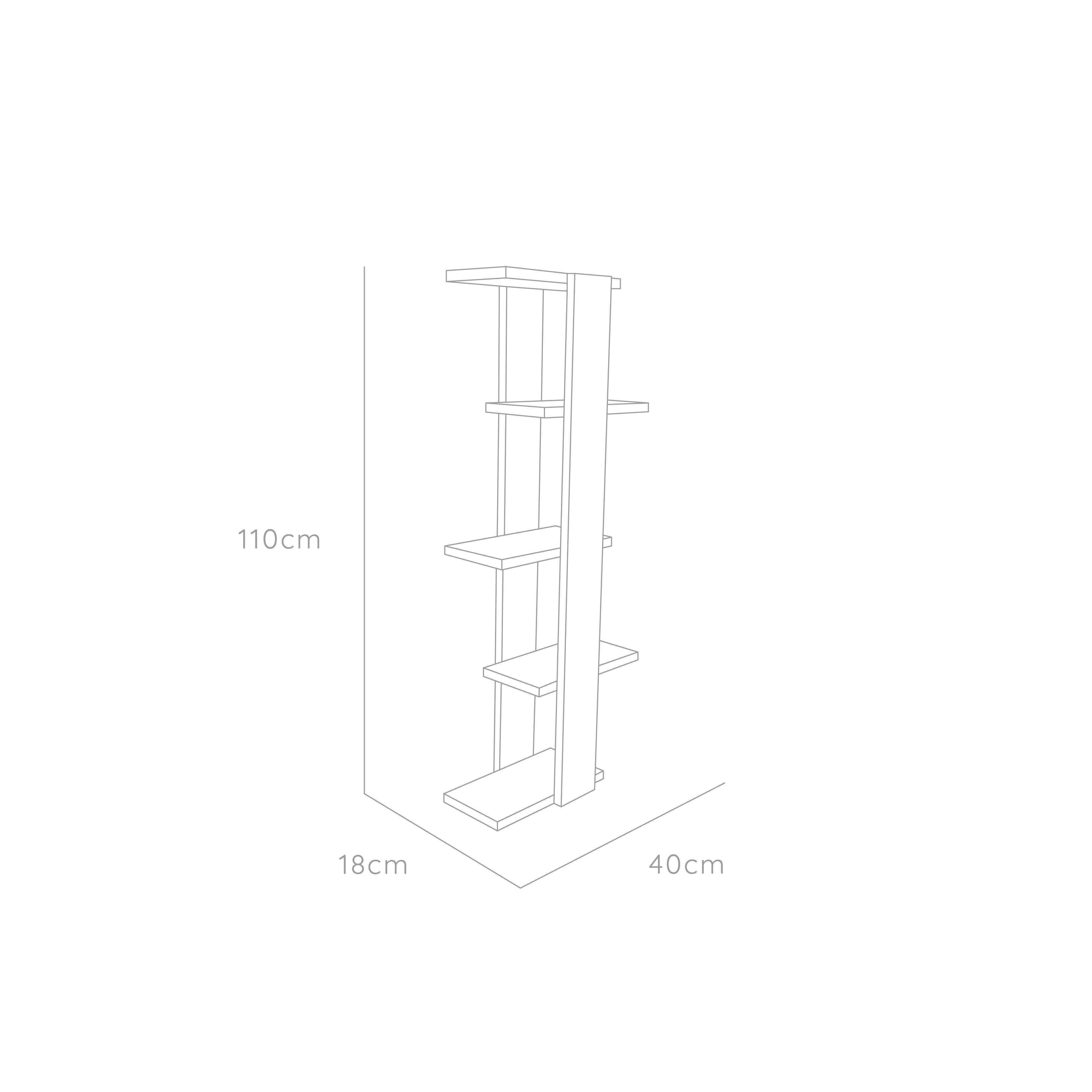 Repisa para Plantas Molly, Color madera Clara