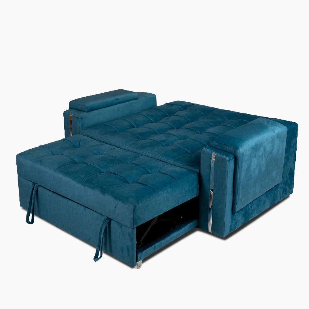 Sofá Cama 2 Puestos Azul Cordoba