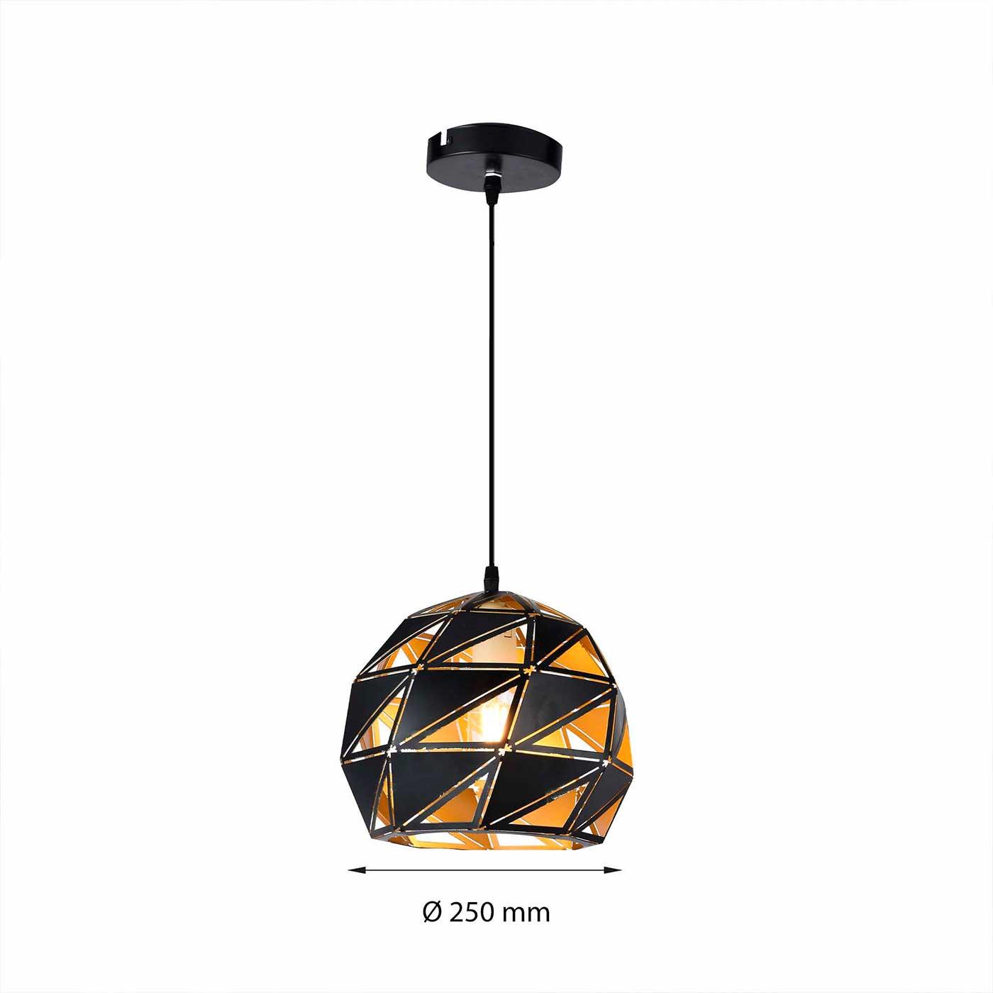 Lámpara Colgante Troya, Negro - VIRTUAL MUEBLES