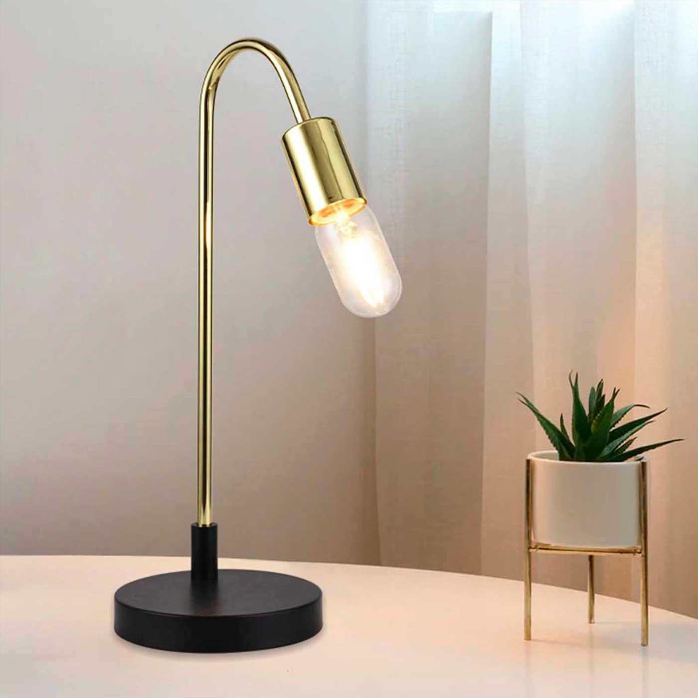 Lámpara de Mesa Lena, Dorado - VIRTUAL MUEBLES