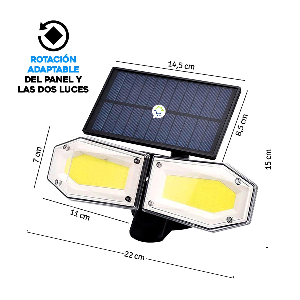 Lámpara Solar LED Exterior Para Pared Sensor De Movimiento SH078