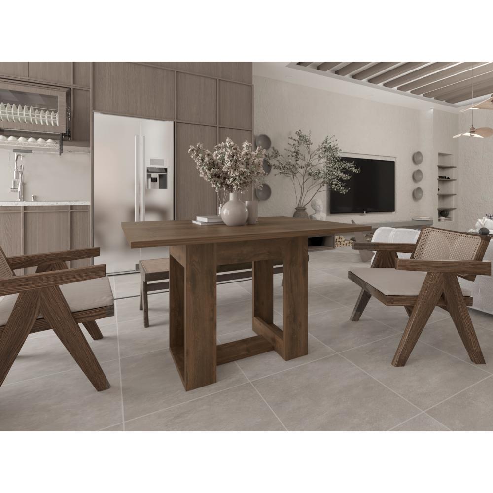 Comedor Volder, Nogal, con Amplia Superficie, No Incluye Sillas