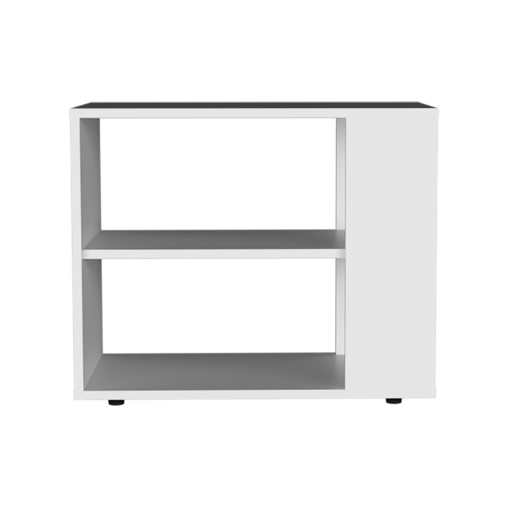 Mesa Auxiliar Delverg, Blanco, con espacio para guardar objetos ZF
