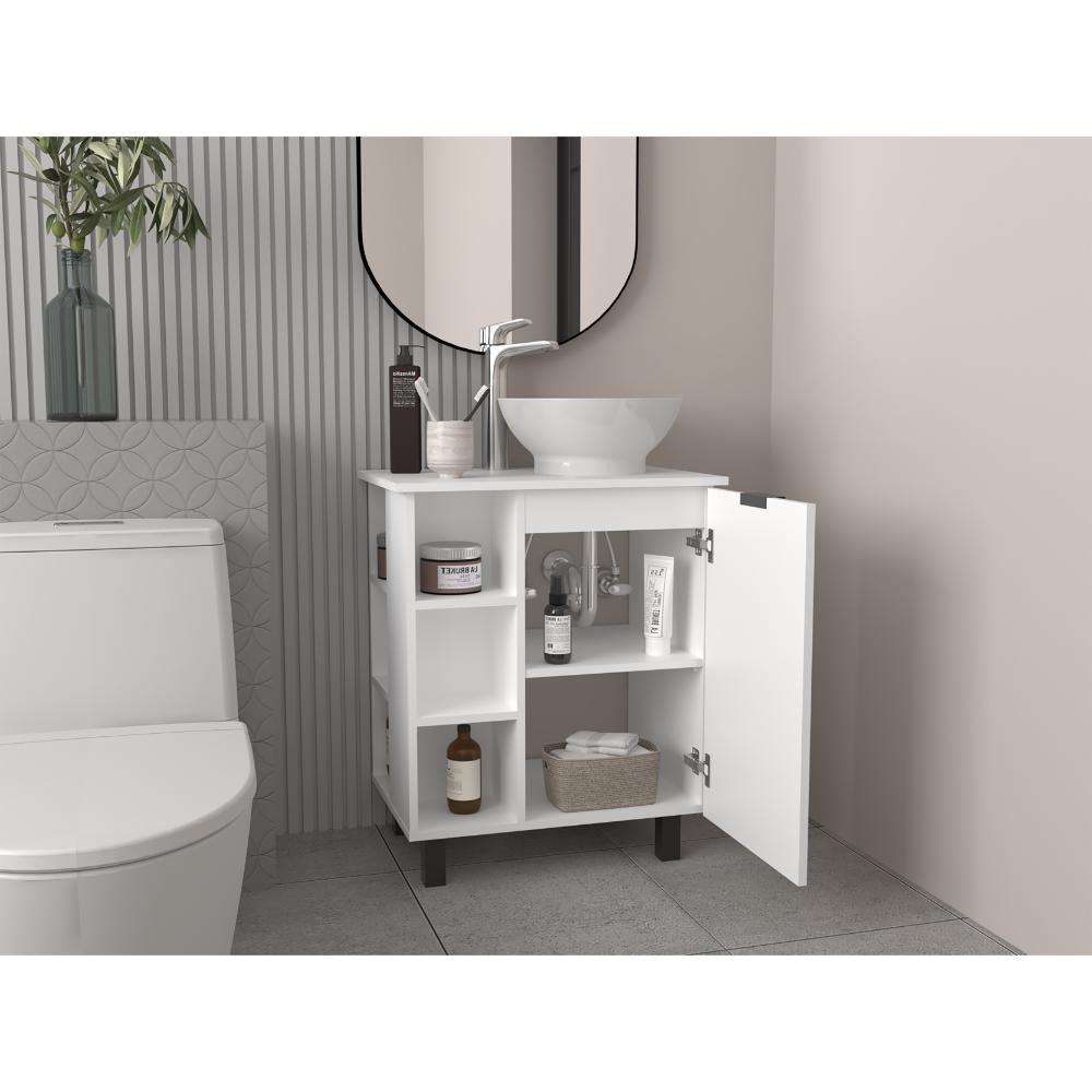 Mueble Para Lavamanos Alegra, Blanco Duqueza, Incluye Lavamanos Vessel Sabina ZF