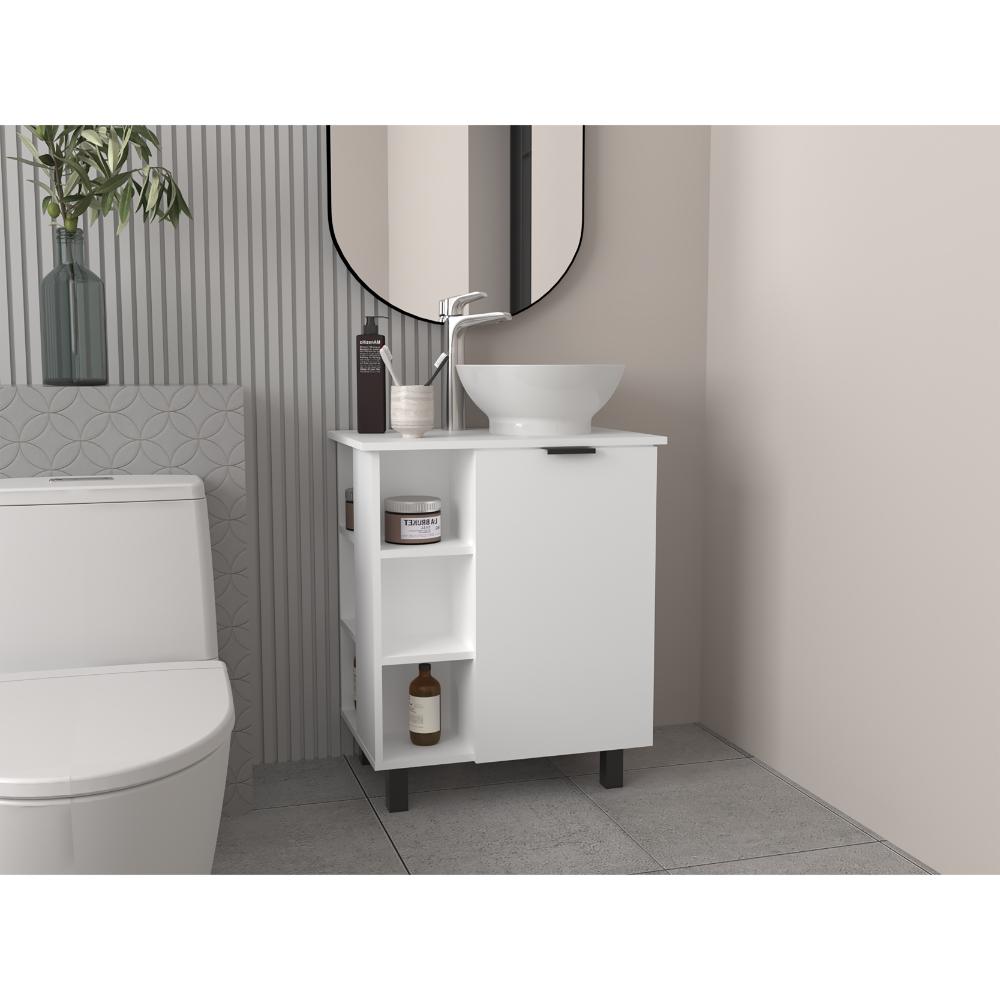Mueble Para Lavamanos Alegra, Blanco Duqueza, Incluye Lavamanos Vessel Sabina ZF