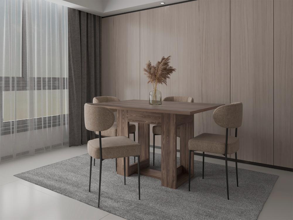 Comedor Volder, Chocolate, con Amplia Superficie, No incluye sillas