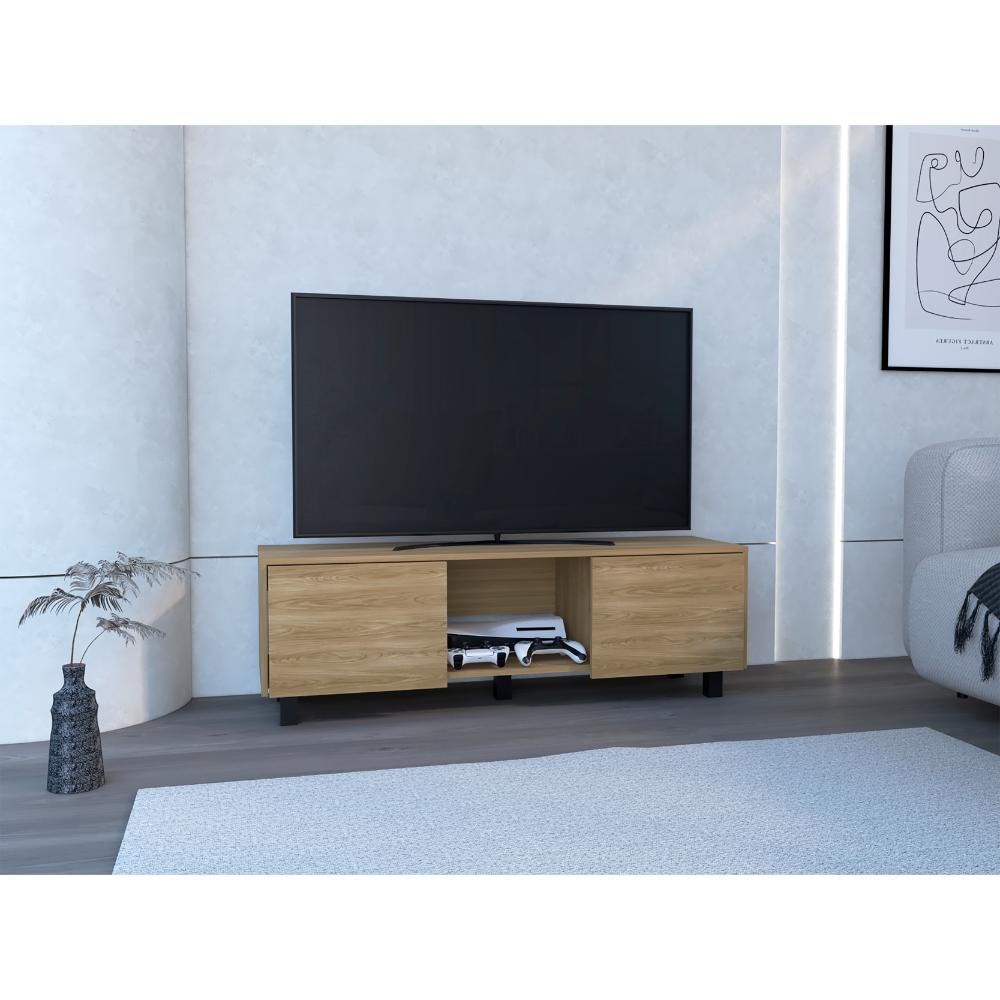 Mesa Para Tv Lazio, Fresno Europeo, Para Televisor Hasta 50 Pulgadas Con dos Puertas