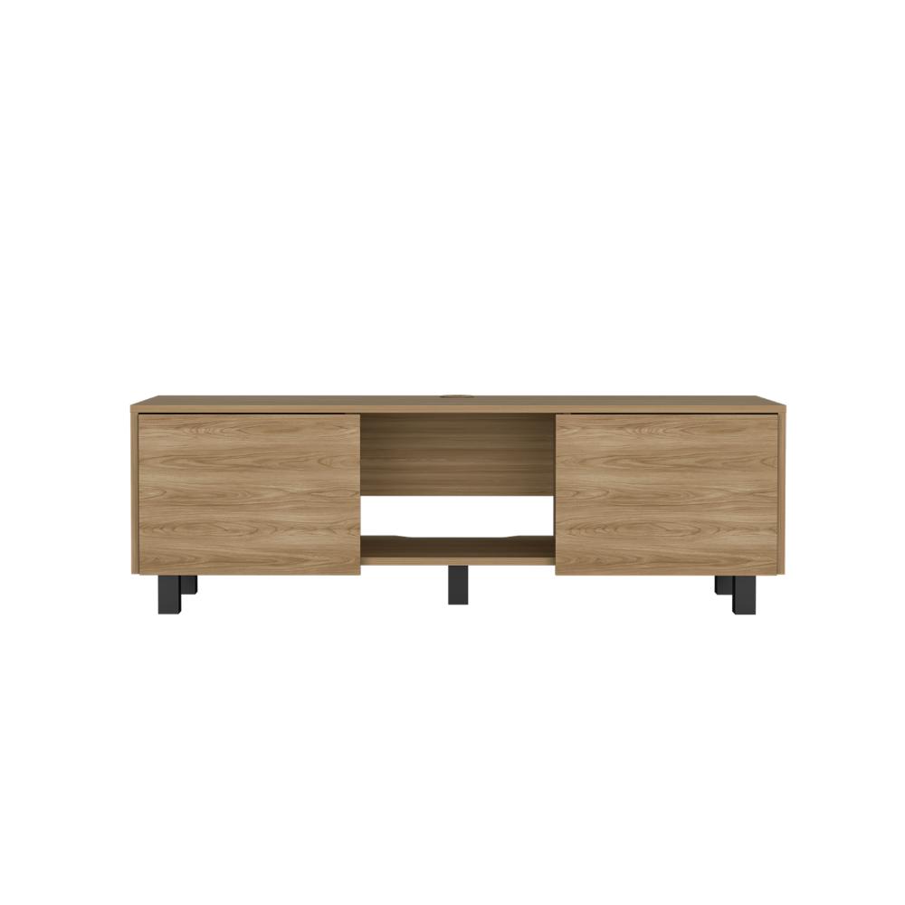 Mesa Para Tv Lazio, Fresno Europeo, Para Televisor Hasta 50 Pulgadas Con dos Puertas