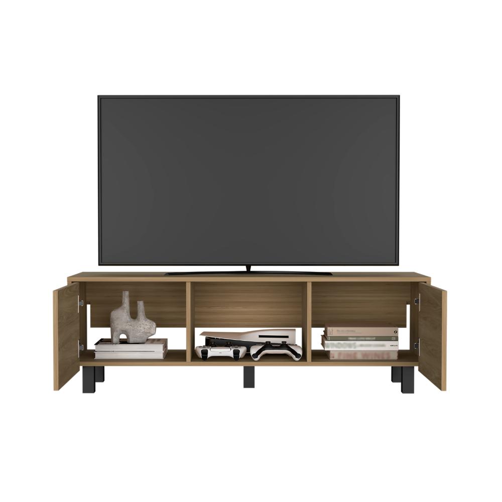 Mesa Para Tv Lazio, Fresno Europeo, Para Televisor Hasta 50 Pulgadas Con dos Puertas