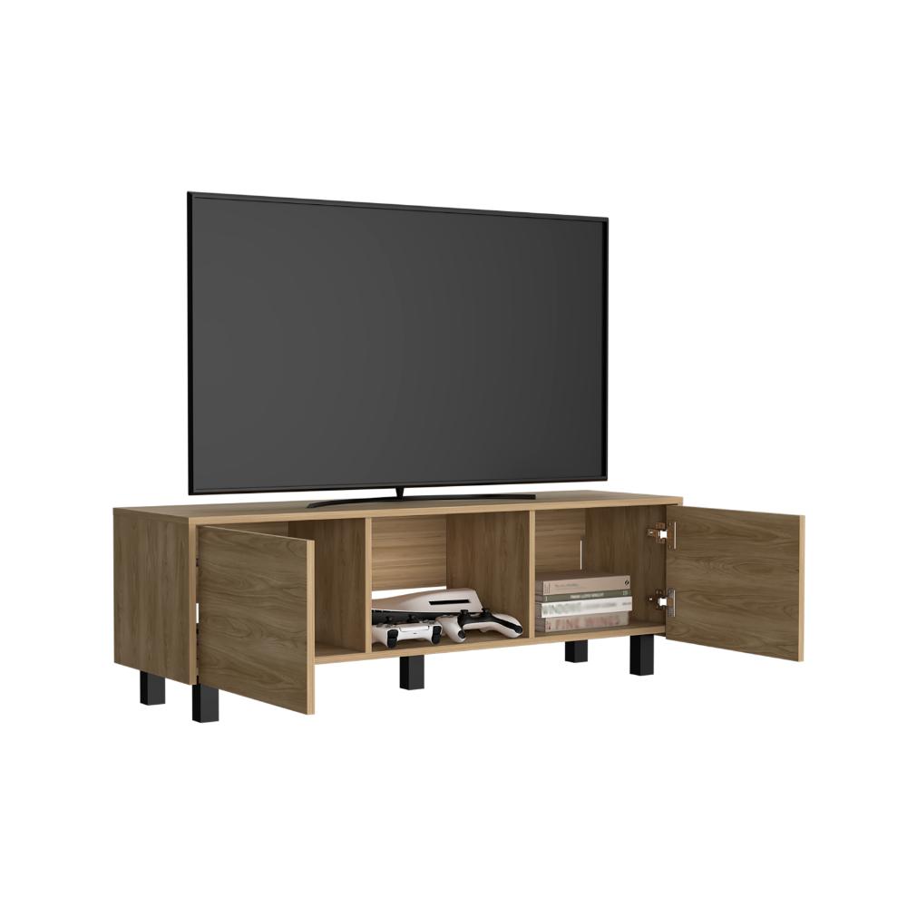 Mesa Para Tv Lazio, Fresno Europeo, Para Televisor Hasta 50 Pulgadas Con dos Puertas