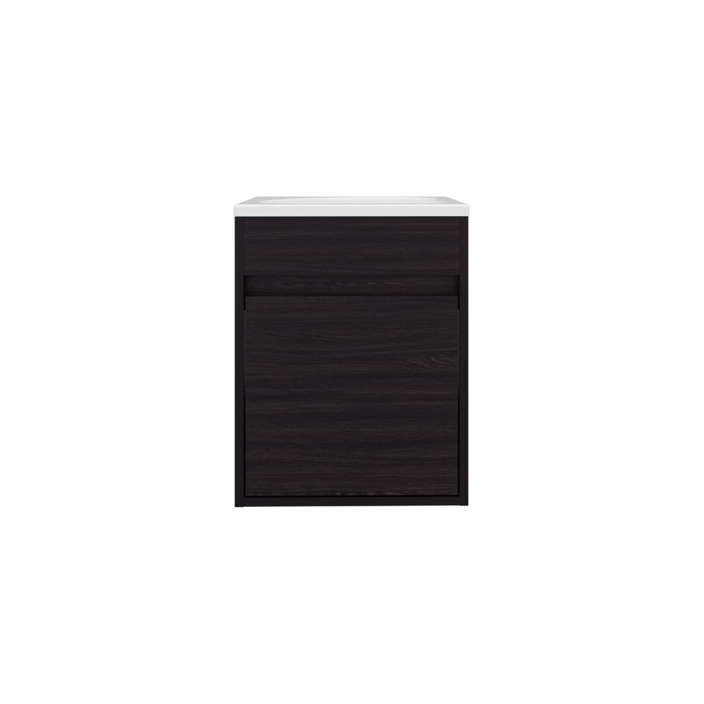 Mueble Para Lavamanos Furman, Wengue, Incluye Lavamanos Plastiglas Floresta 40 ZF