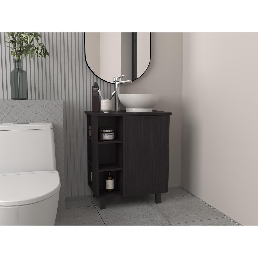 Mueble Para Lavamanos Alegra, Wengue, Incluye Lavamanos Vessel Sabina ZF