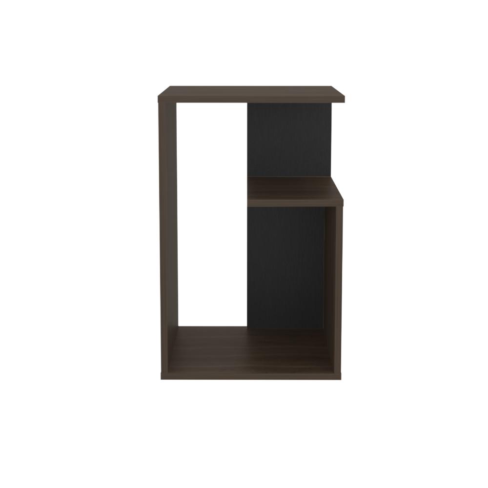 Mesa de Noche Evert, Milan y Wengue, con diseño moderno y espacio para ubicar objetos